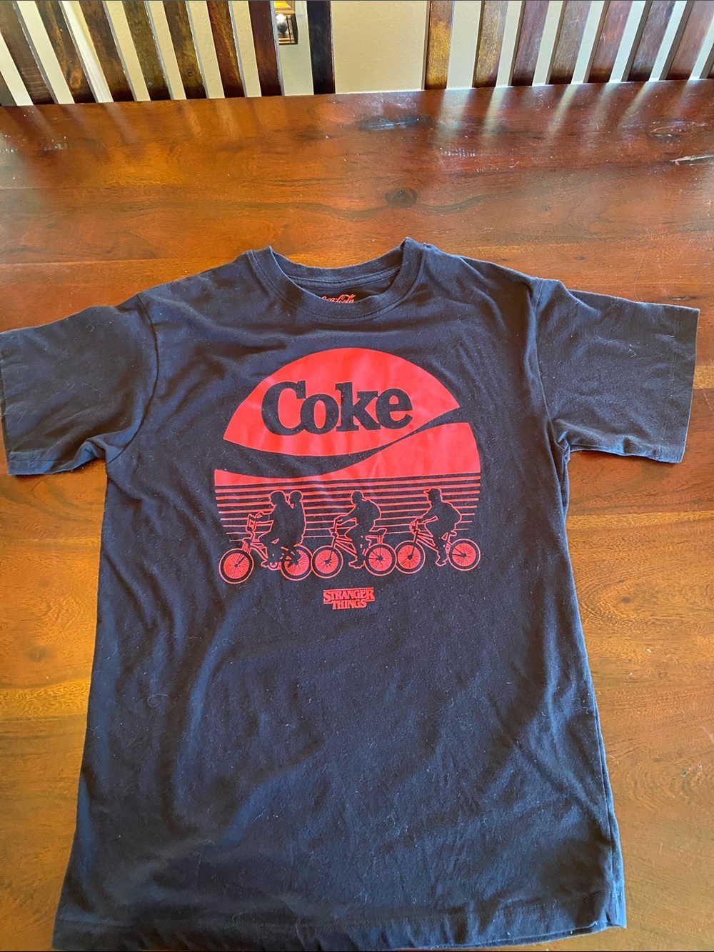 Coca-Cola x Stranger Things Black Tee with Red Logo